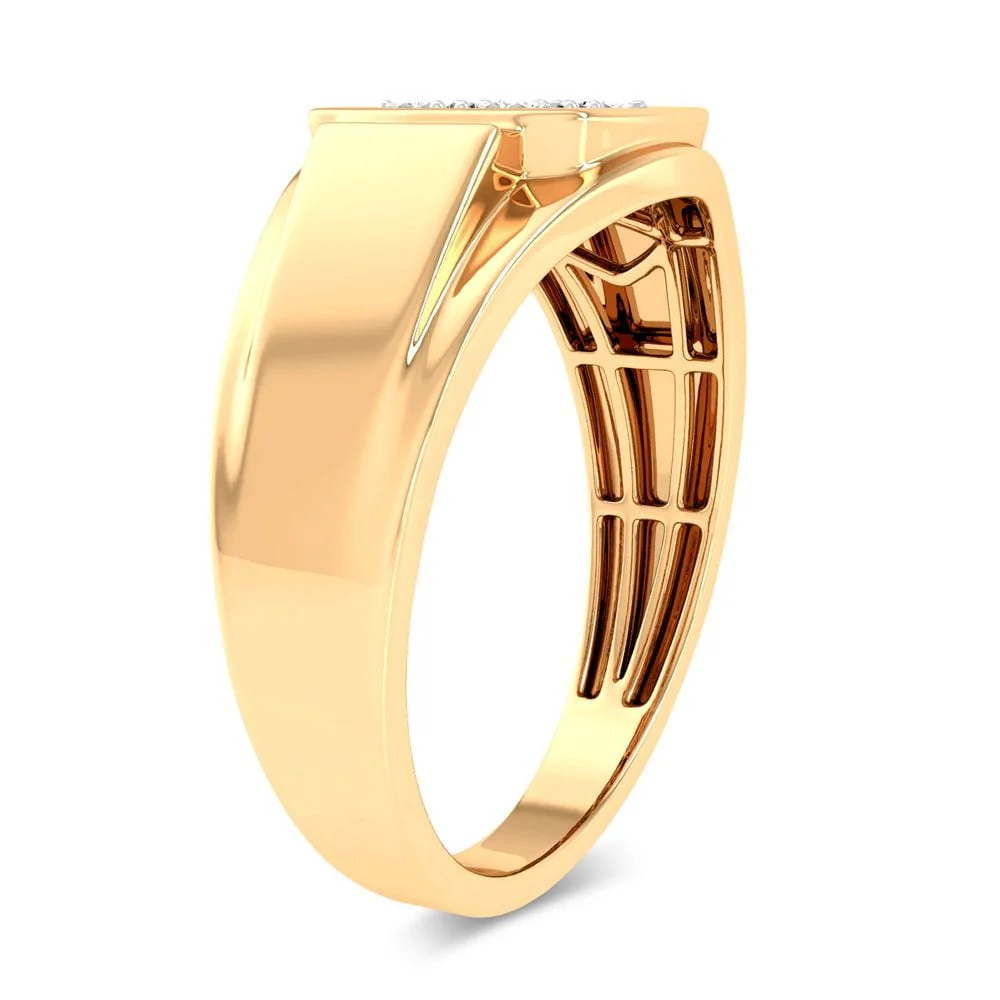 10K 0.13ct Diamond Mens Ring - Image 3
