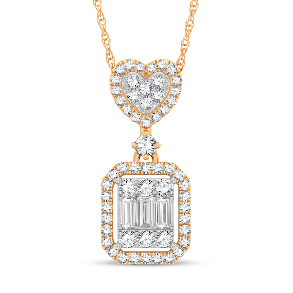 Luminous 10k Yellow Gold 0.35ct Diamond Womens Pendant
