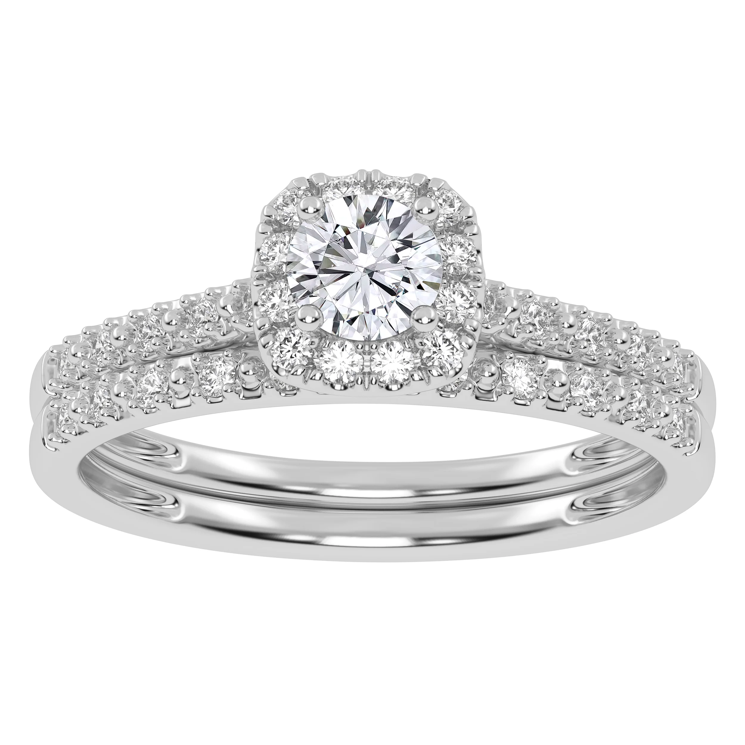 10K 0.40CT Certified Lab-Grown Diamond Bridal Set - Image 3