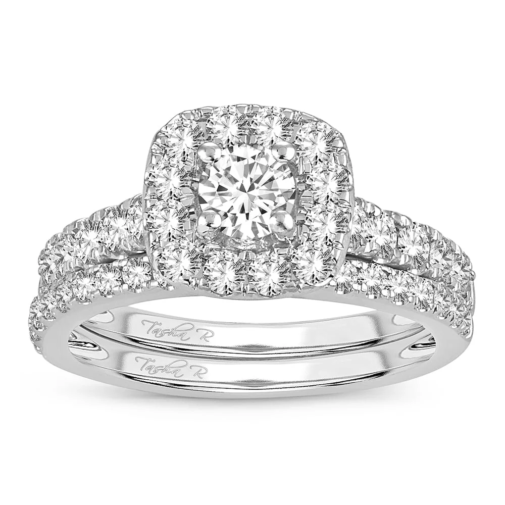 Timeless 10k White Gold 0.50ct Diamond Bridal Ring