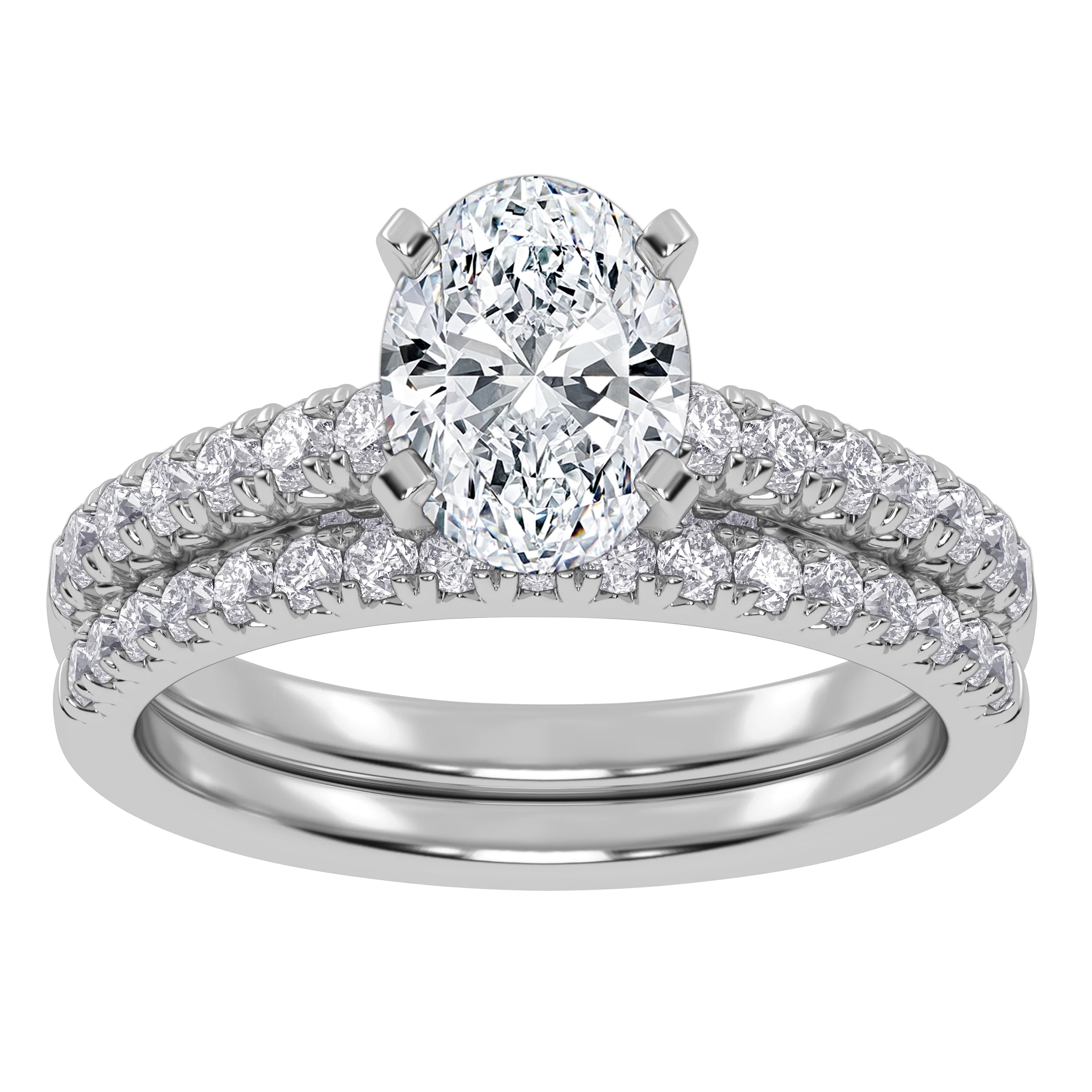 10K 1.50CT Certified Lab-Grown  Diamond Bridal Set - Image 2