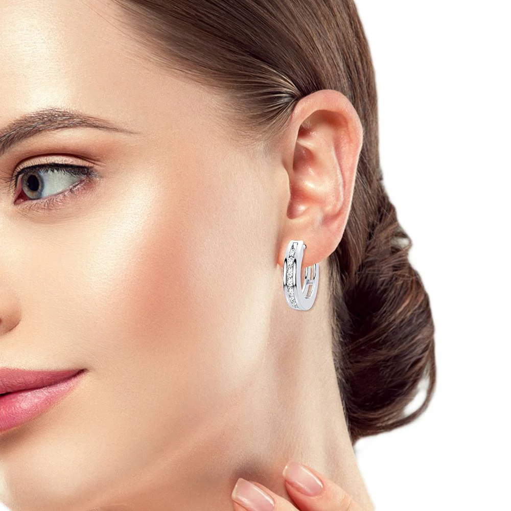 14K 0.15CT Diamond Earring - Image 3