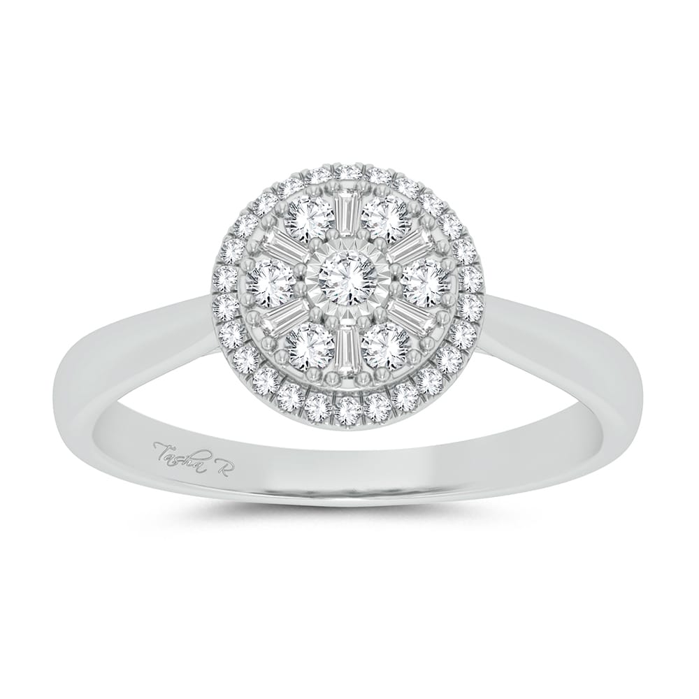 Romantic White Gold Diamond Fashion Ring for Her - Valentine 2023