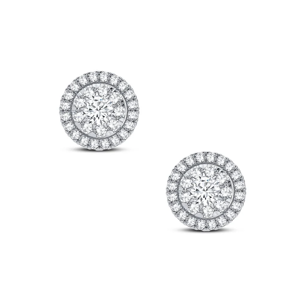 Refined 14k White Gold 0.40CT Diamond Stud Earrings