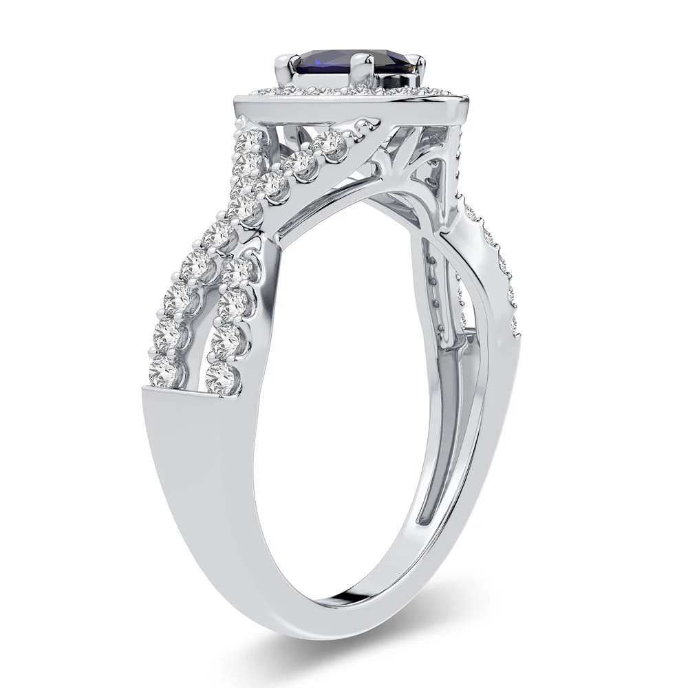 14K 0.40CT Diamond Sapphire Ring - Image 2