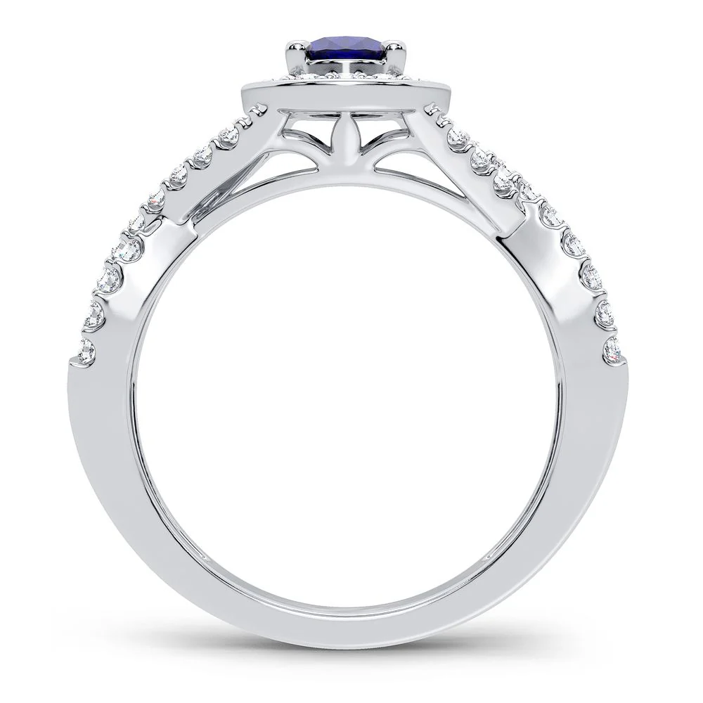 14K 0.40CT Diamond Sapphire Ring - Image 3