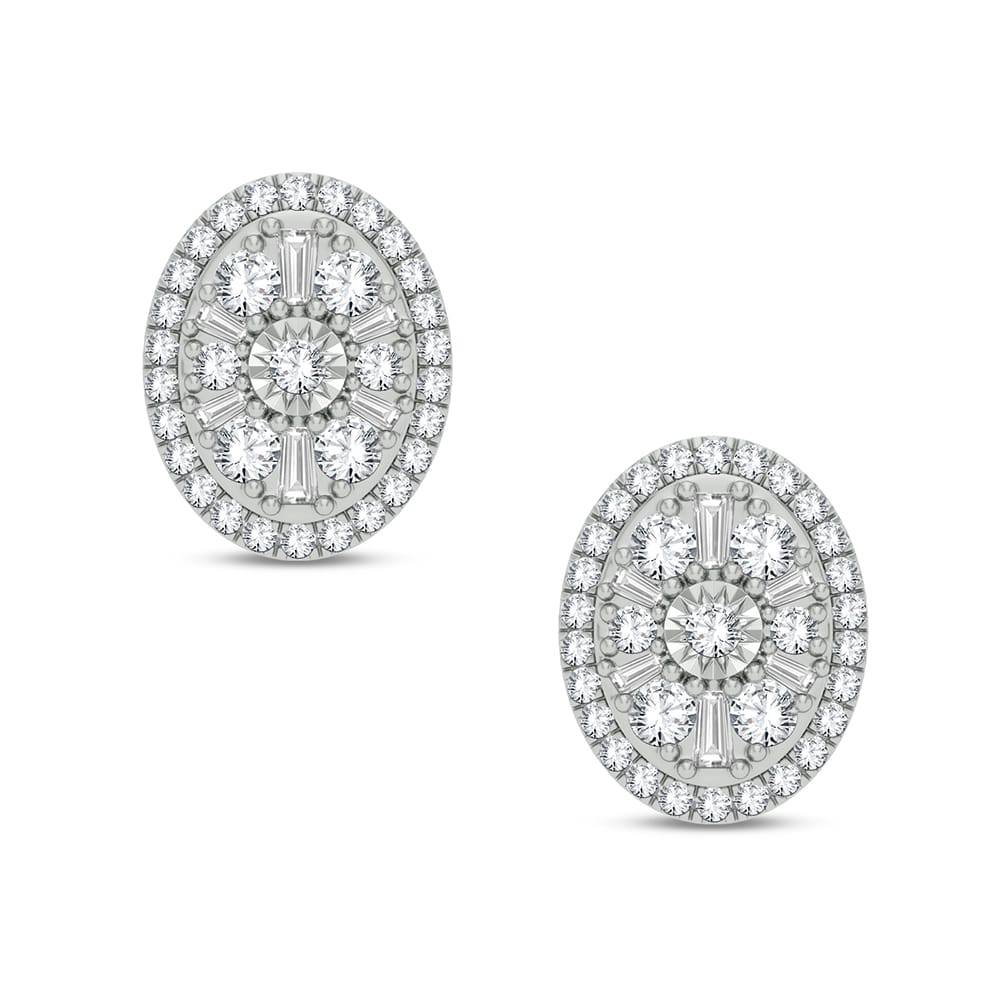Romantic White Gold Diamond Drop Earrings for Her