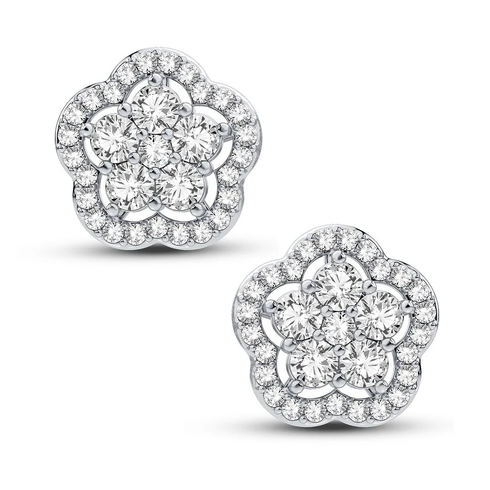 14K 0.75CT DIAMOND EARRING - Image 2
