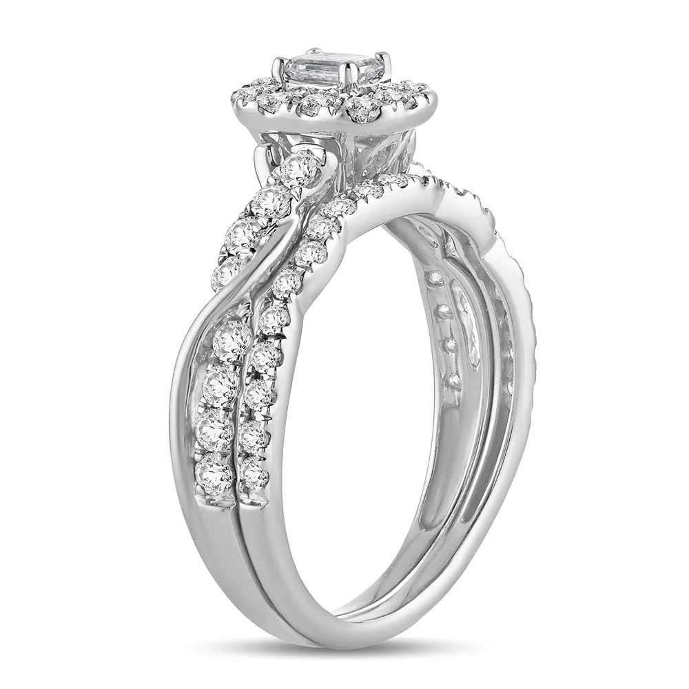 14K 1.00CT Fancy Cut Bridal Ring - Image 2