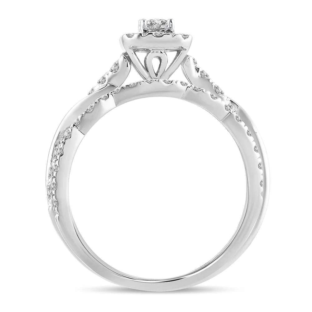 14K 1.00CT Fancy Cut Bridal Ring - Image 3
