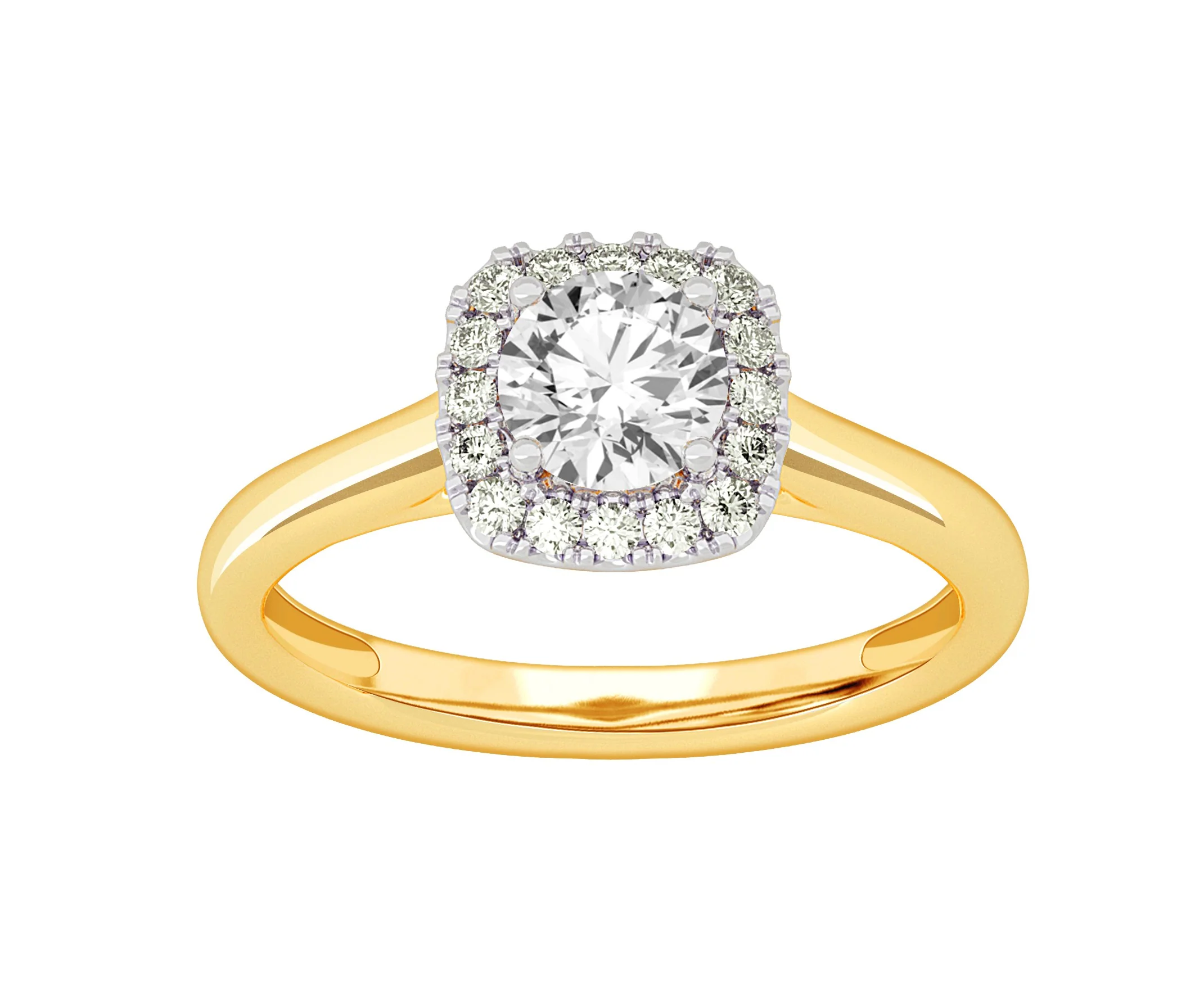 Brilliant 14k White Gold 1CT Lab Diamond Engagement Ring