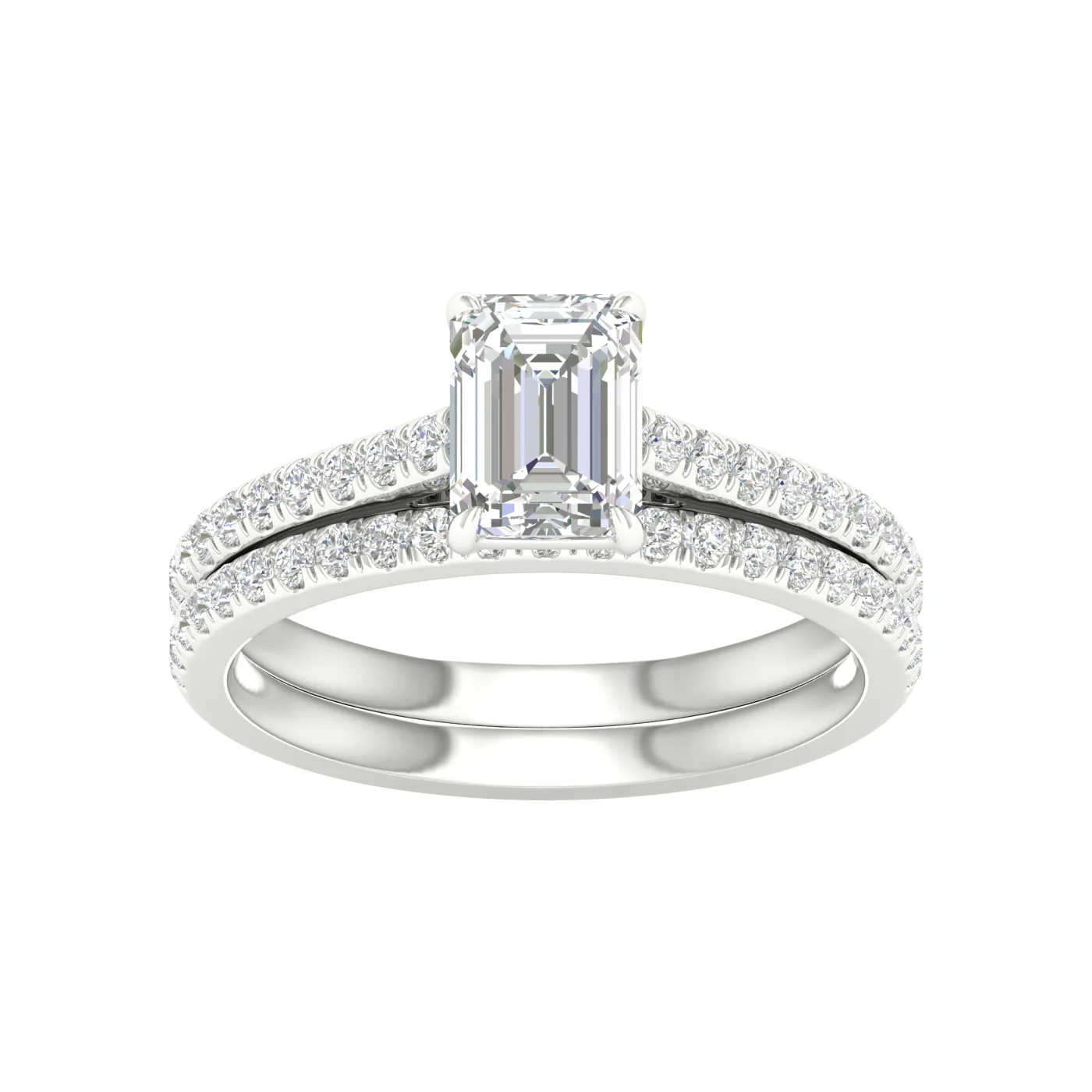 14K 1.50CT Certified Lab Grown Diamond Bridal Set - Image 6
