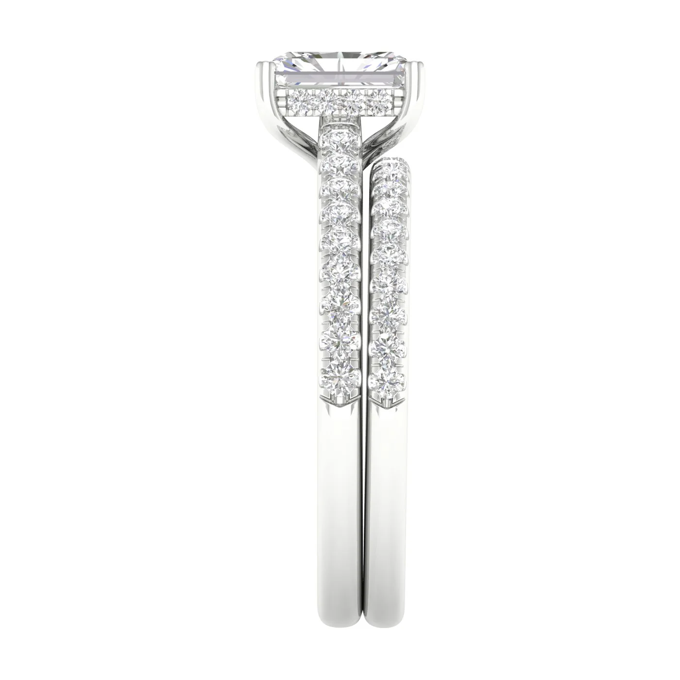 14K 1.50CT Certified Lab Grown Diamond Bridal Set - Image 2