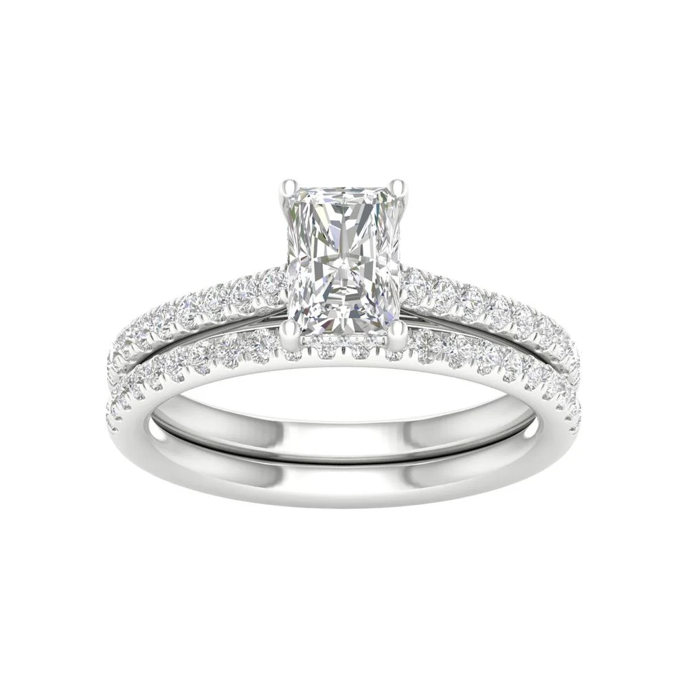 14K 1.50CT Certified Lab Grown Diamond Bridal Set - Image 6