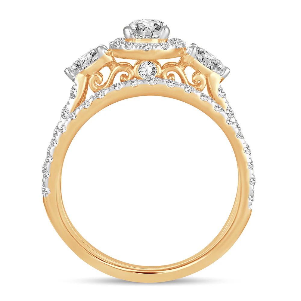 14K 1.50CT DIM BRIDAL RING - Image 3