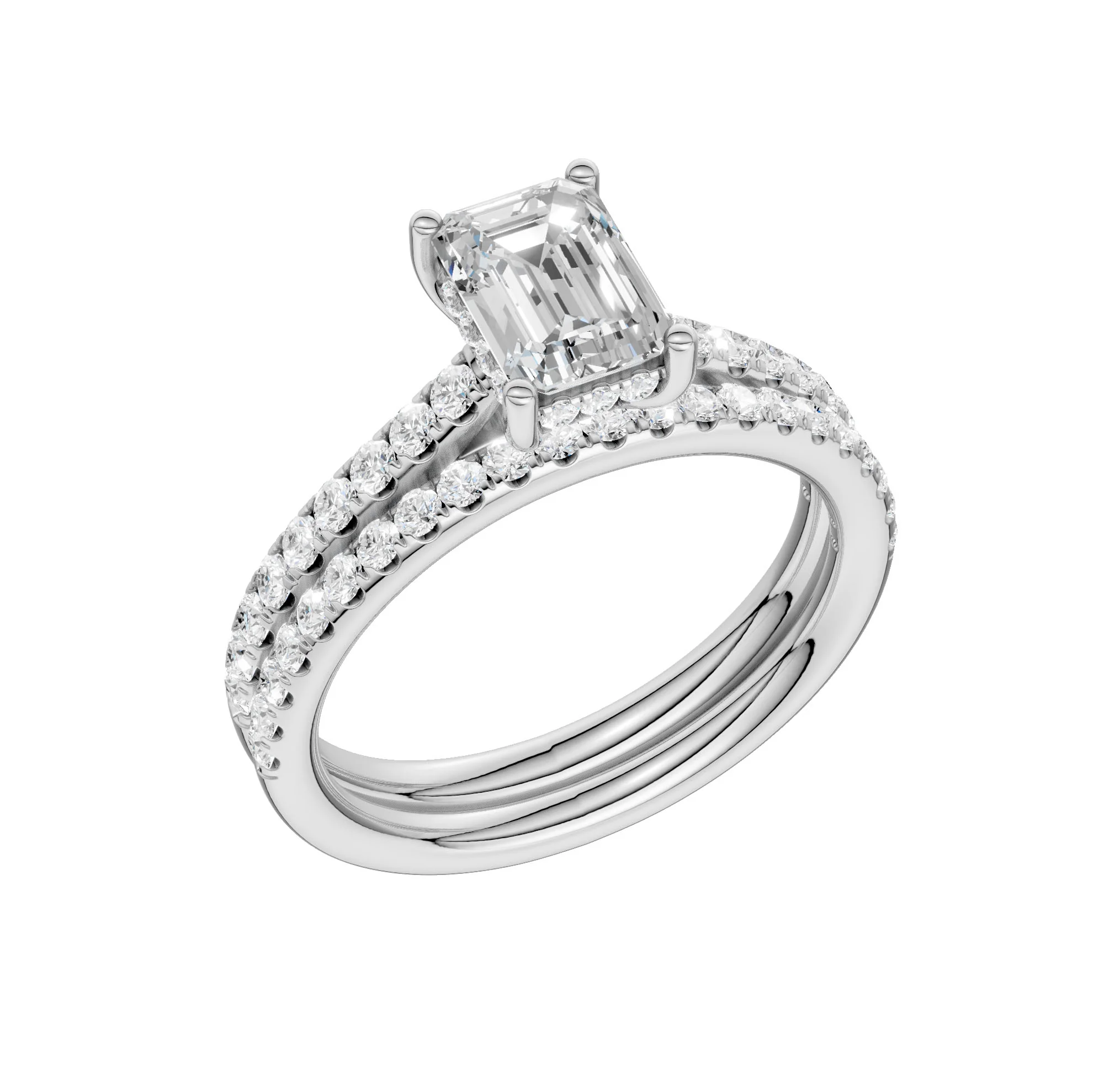 14K 1.50CT Lab Diamond Bridal Ring - Image 4