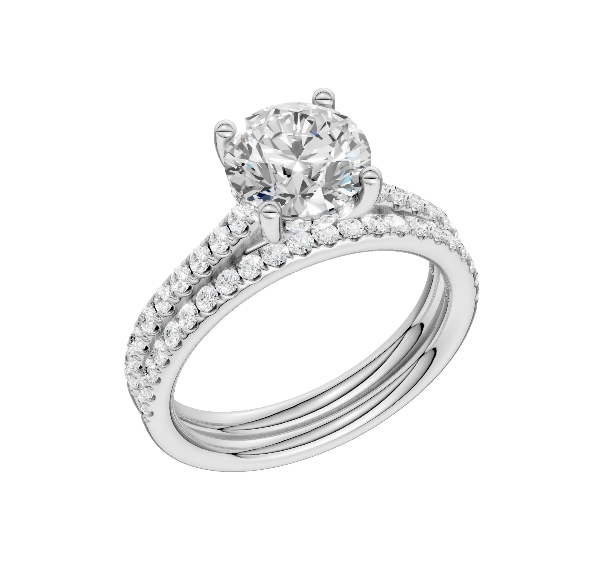 14K 2.50CT  Lab Diamond Bridal Ring - Image 3