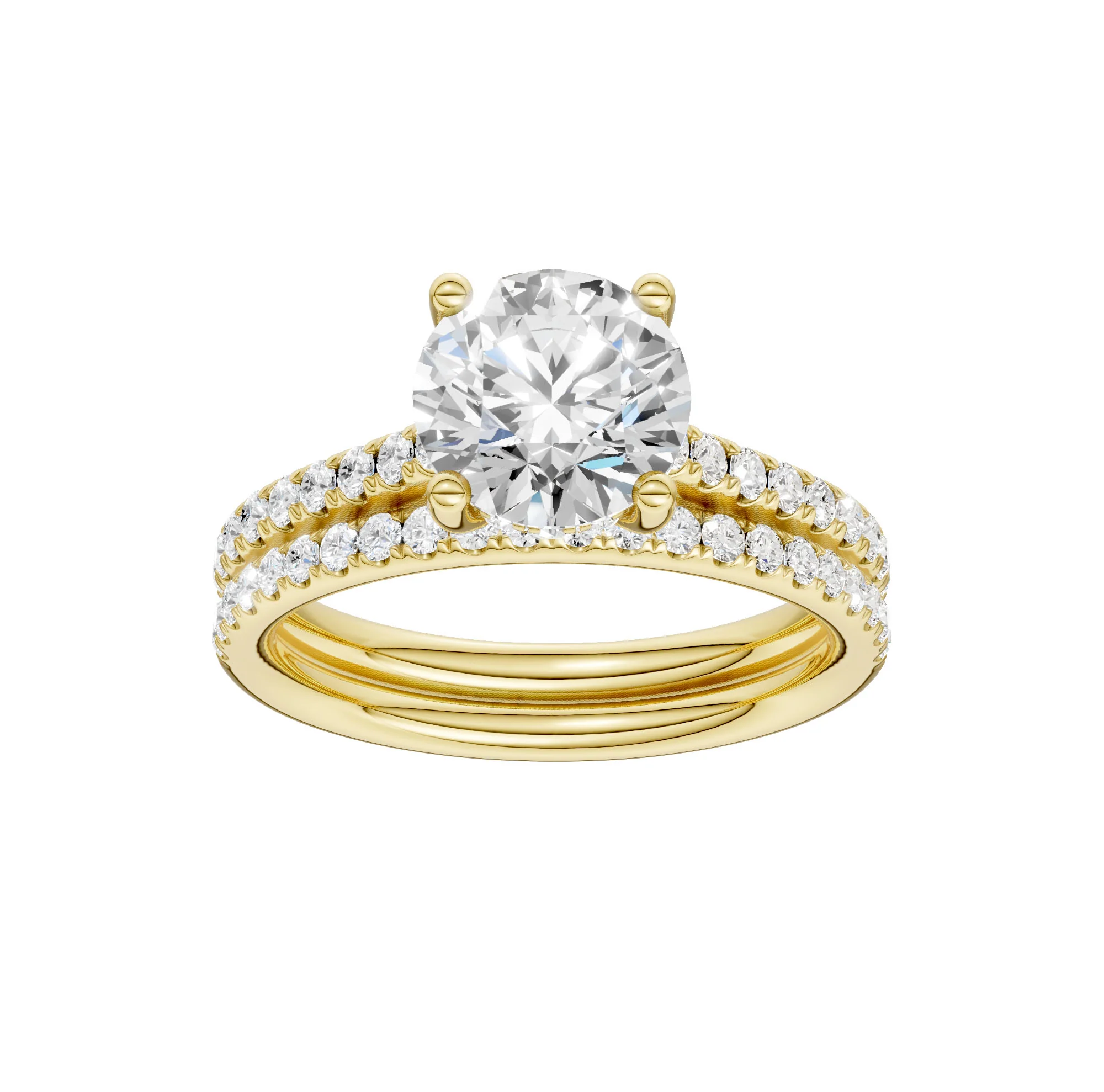 14K 2.50CT  Lab Diamond Bridal Ring - Image 5