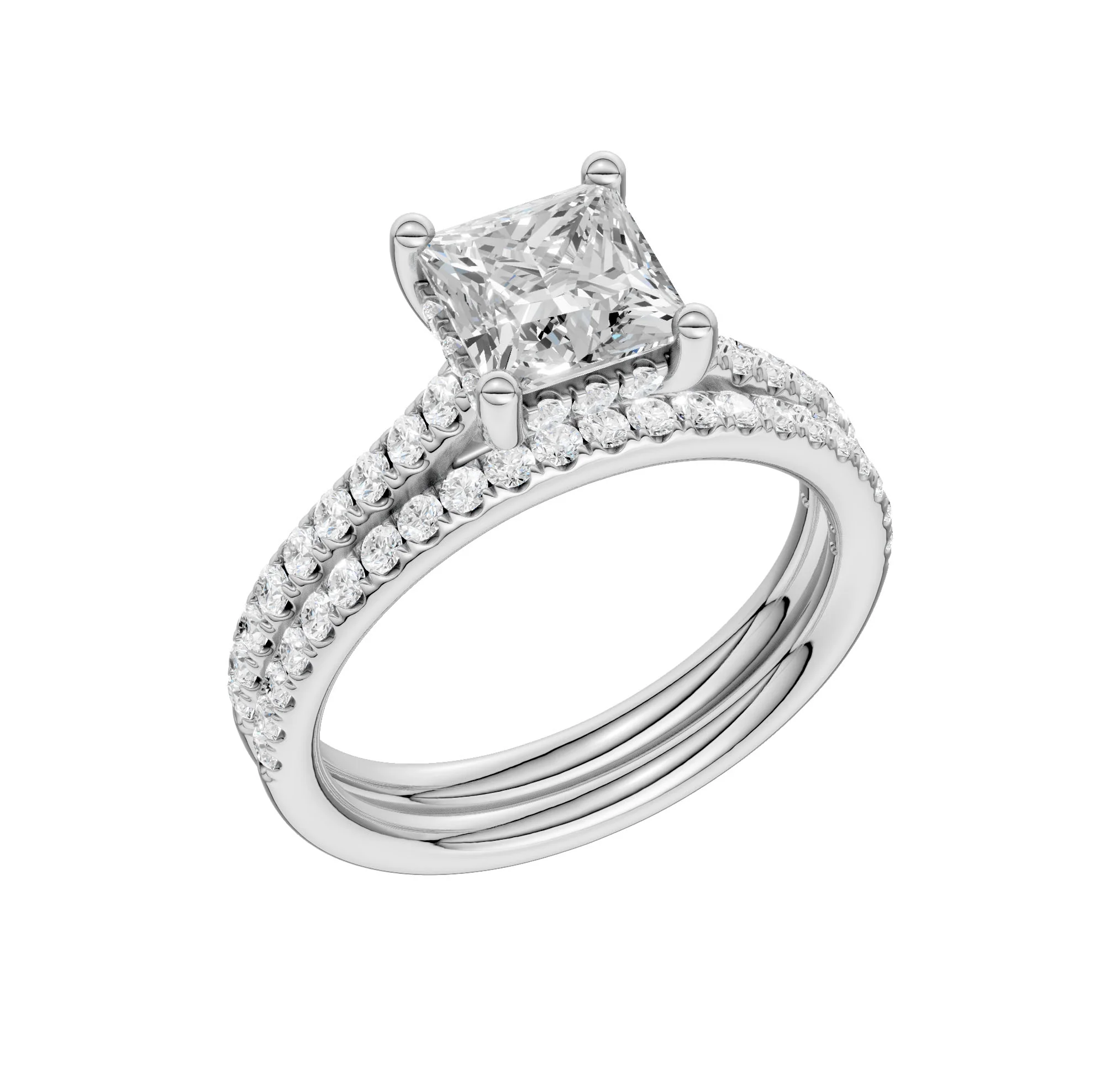 14K 2.50CT  Lab Diamond Bridal Ring - Image 4