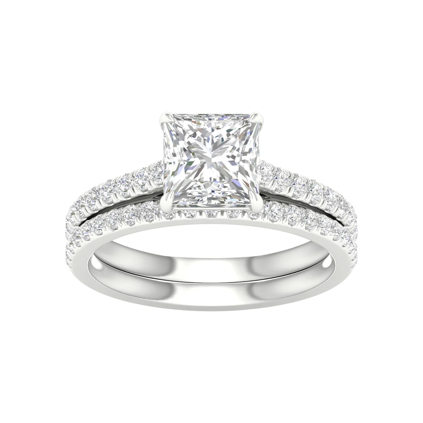 14K 2.50CT Lab Diamond Bridal Set - Image 3