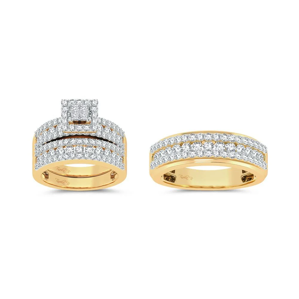 14K 2.83ct Diamond Trio Set - Image 2