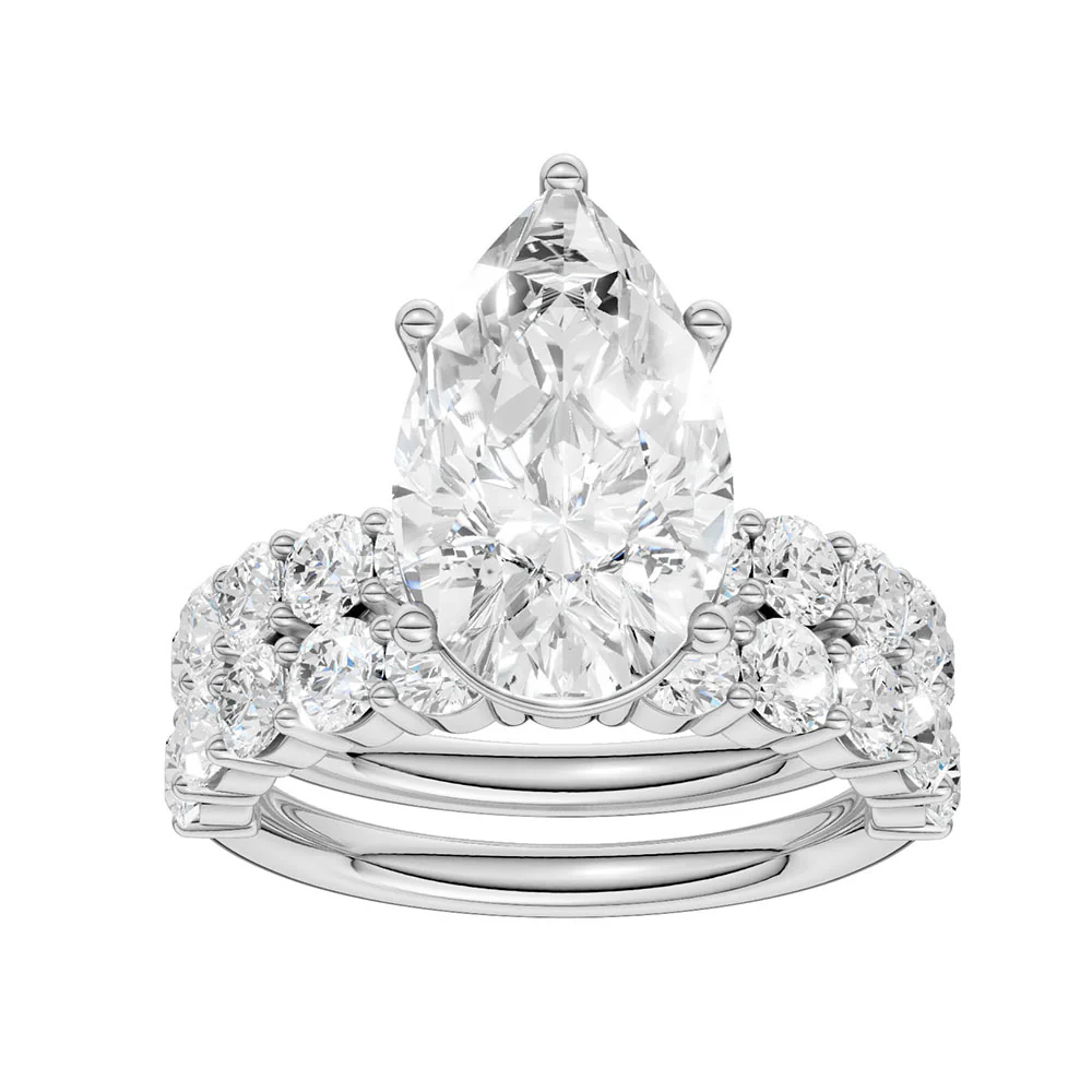 14K 4.00CT Certified Lab Grown Diamond Bridal Set - Image 5