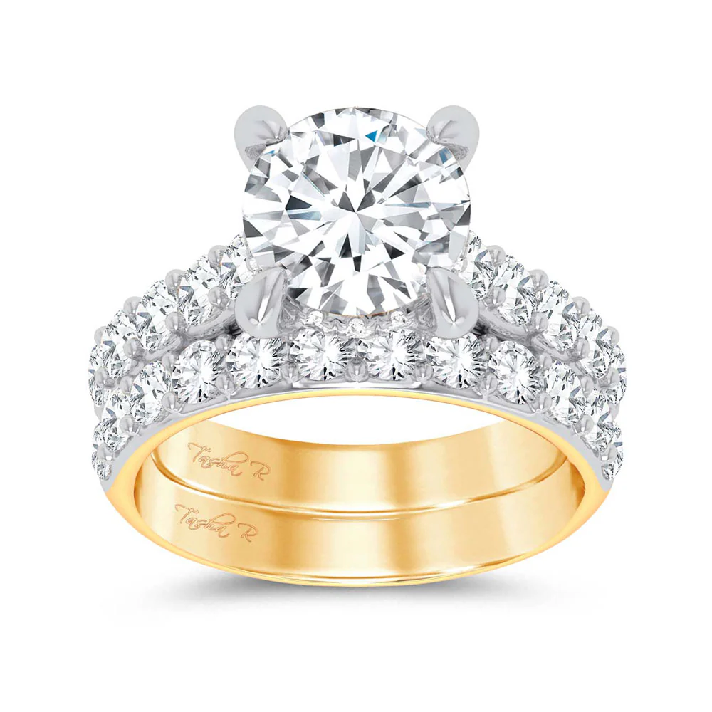 14K Yellow Gold 5CT Lab Diamond Womens Bridal Ring