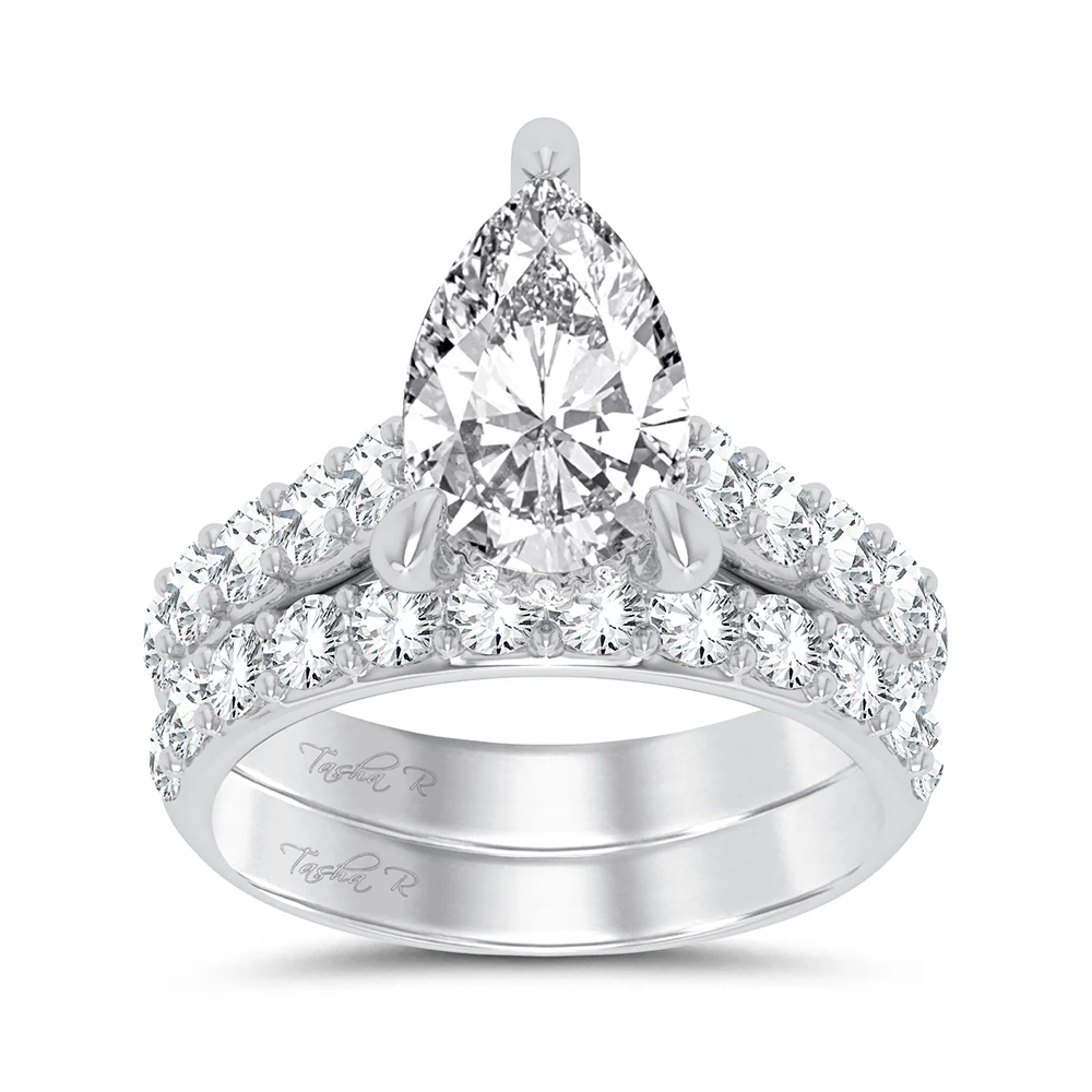 Certified 5CT Lab Diamond Engagement Ring in White Gold
