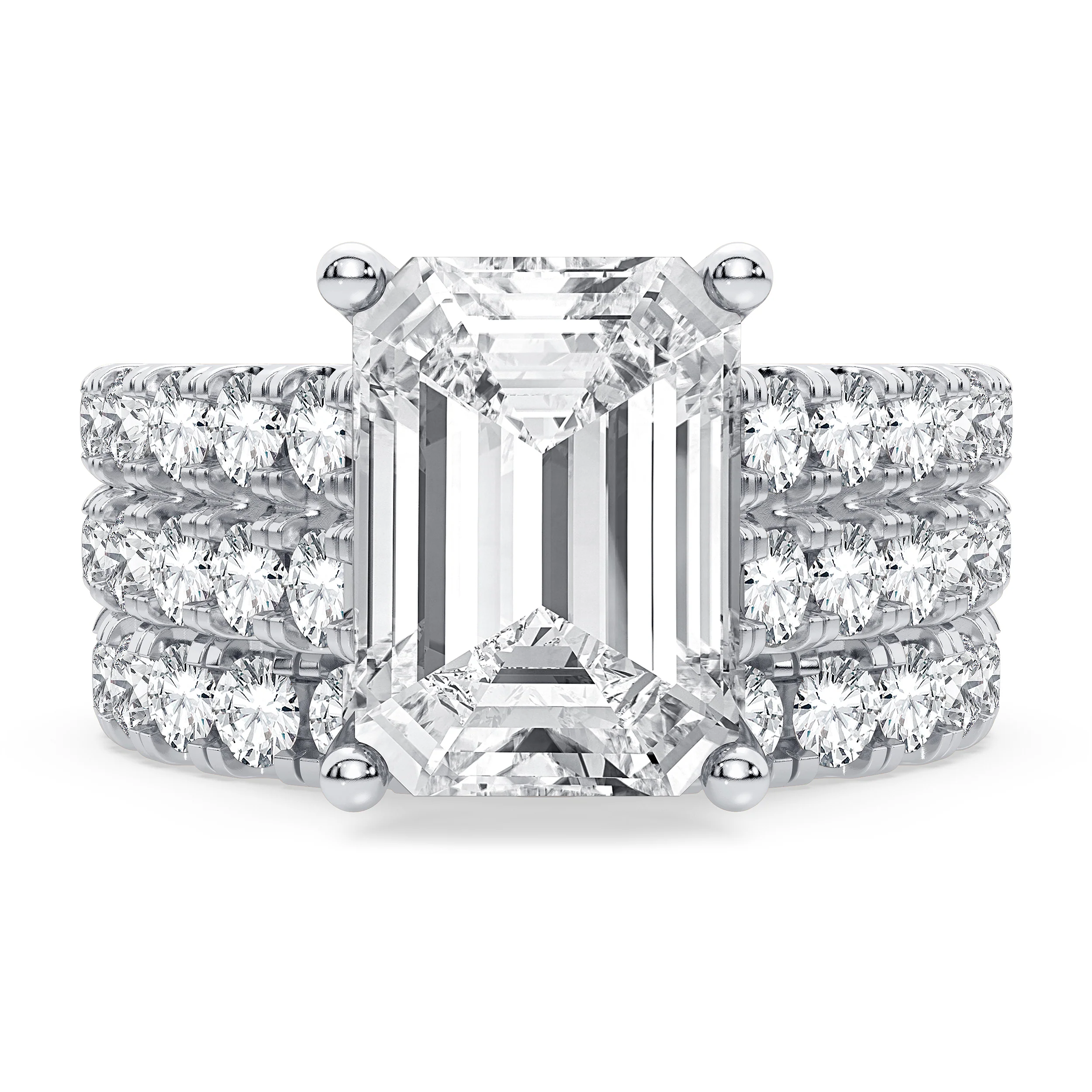 14K 5.00CT Certified Lab Grown Diamond Bridal Set - Image 2