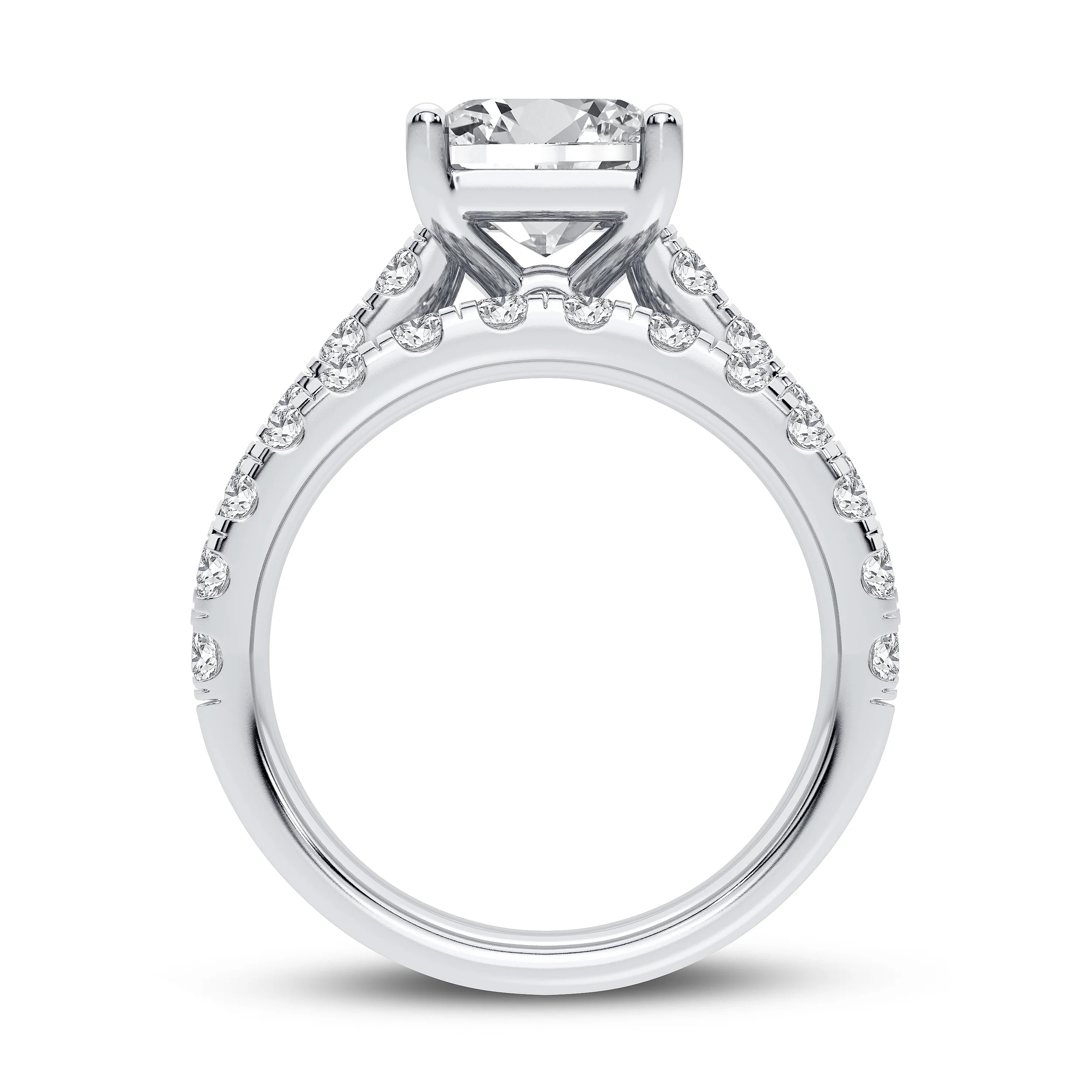14K 5.00CT Certified Lab Grown Diamond Bridal Set - Image 3