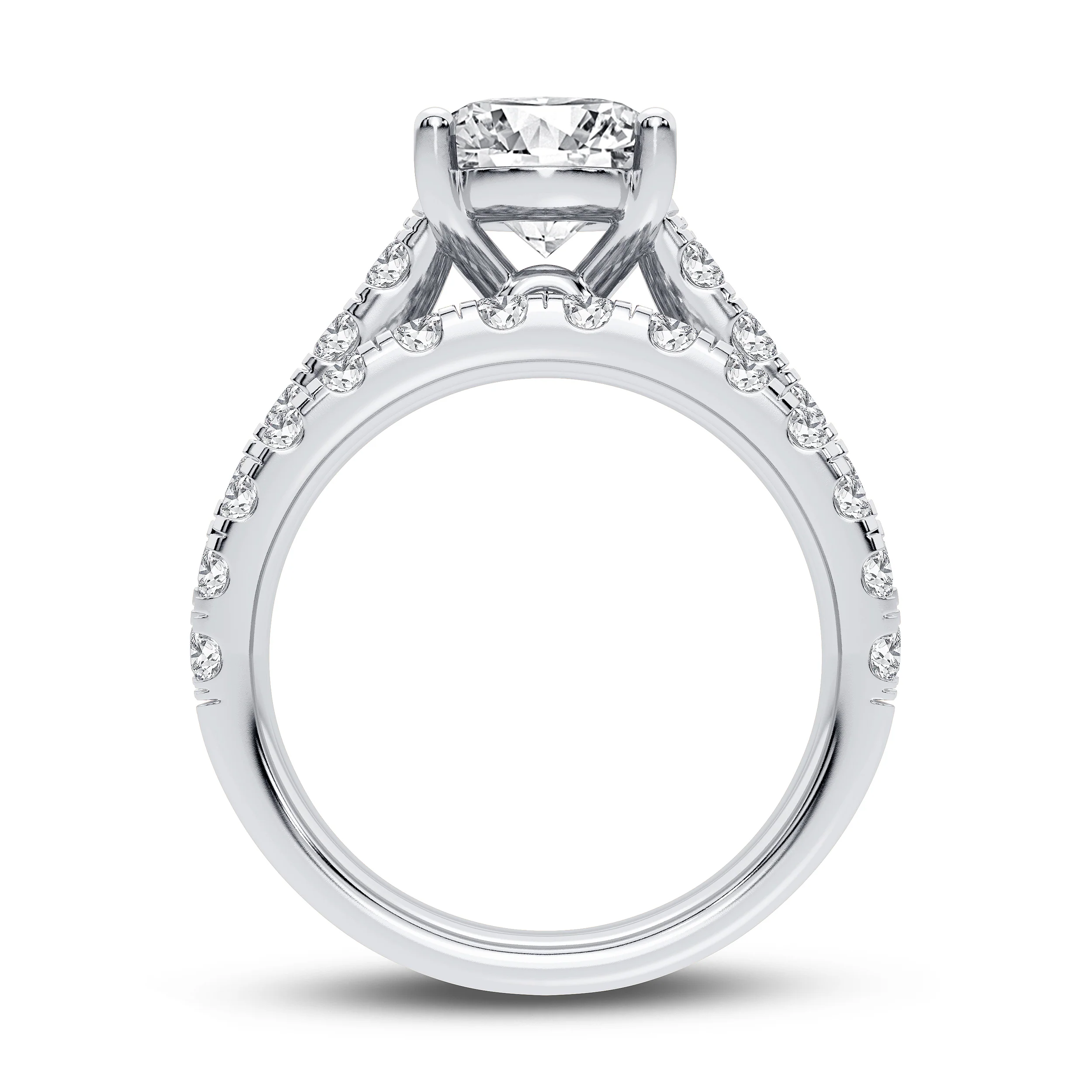 14K 5.00CT Certified Lab Grown Diamond Bridal Set - Image 3
