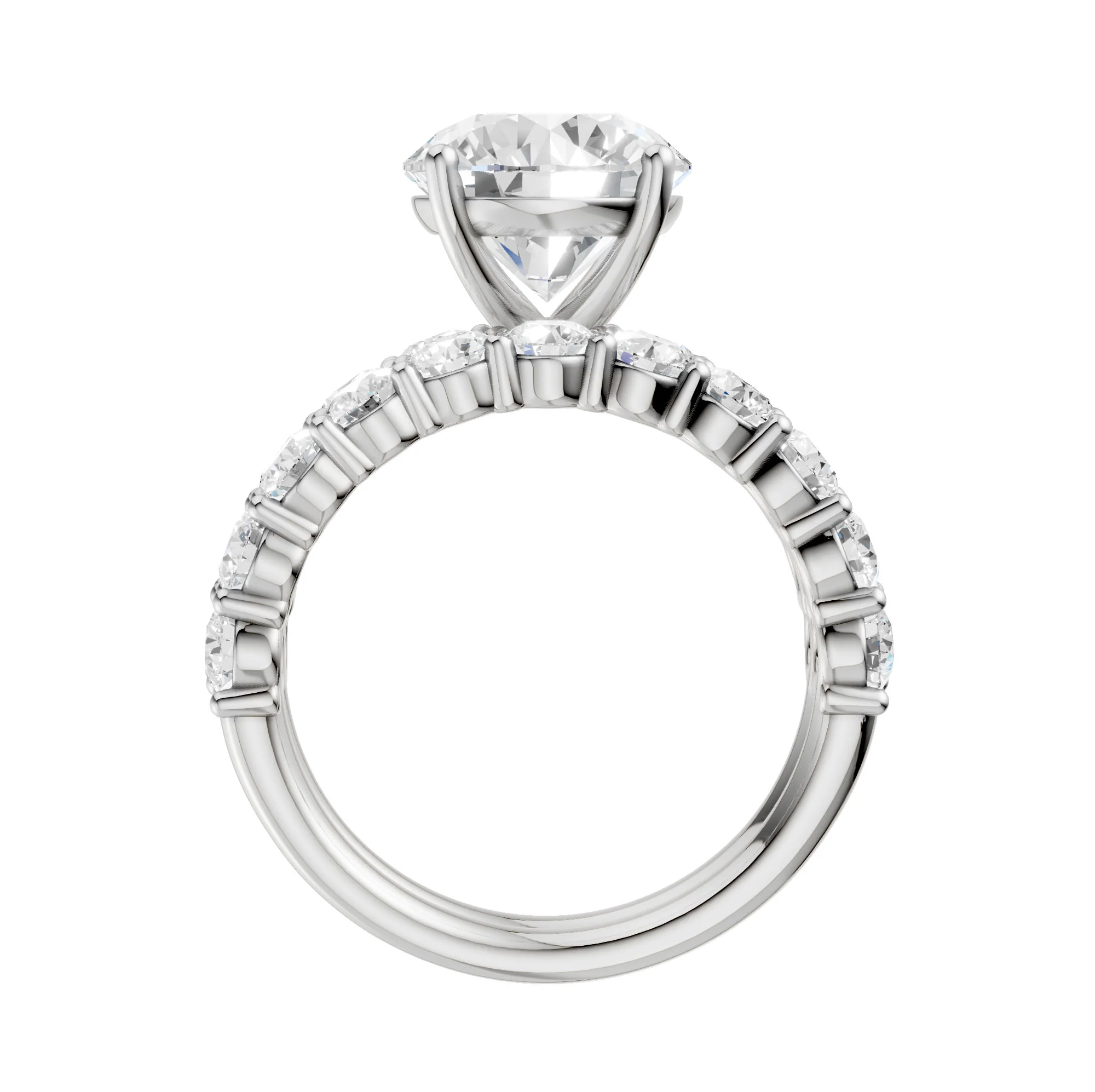 14K 5.00CT Certified Lab Grown Diamond Bridal Set - Image 2