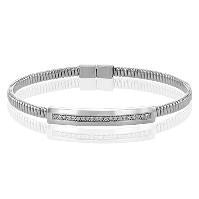 Bangle in 18k Gold with Diamonds