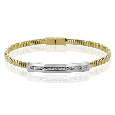 Bangle in 18k Gold with Diamonds