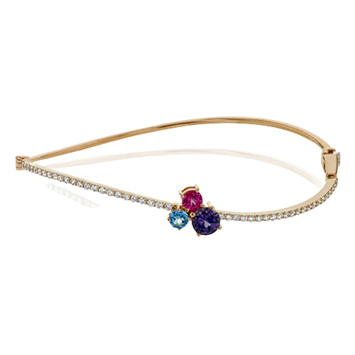 Color Bangle in 18k Gold with Diamonds