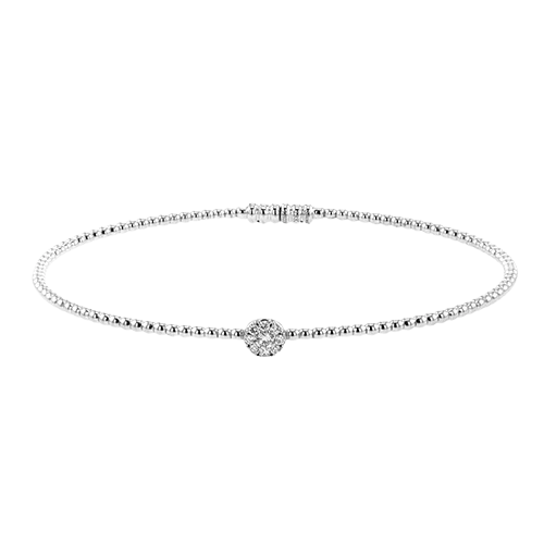 Bangle in 18k Gold with Diamonds