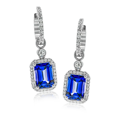 Color Earring in 18k Gold with Diamonds