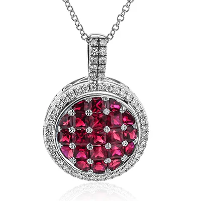 Color Pendant in 18k Gold with Diamonds - Image 2