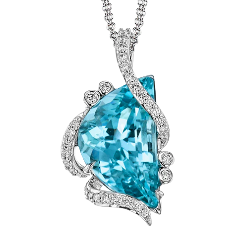 Color Pendant in 18k Gold with Diamonds