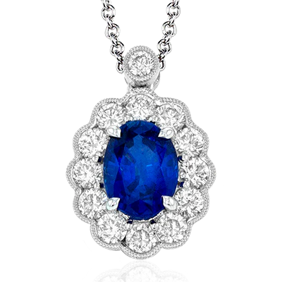 Color Pendant in 18k Gold with Diamonds