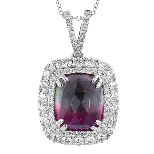 Color Pendant in 18k Gold with Diamonds