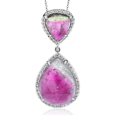 Color Pendant in 18k Gold with Diamonds