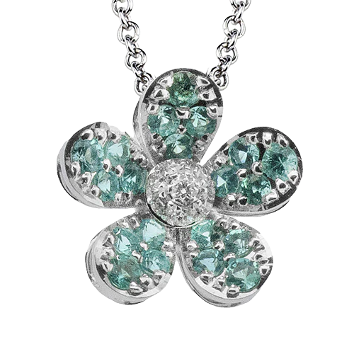 Color Pendant in 18k Gold with Diamonds - Image 2