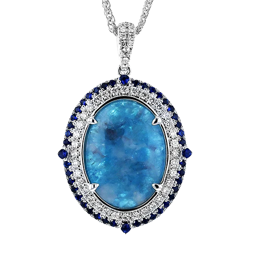 Color Pendant in 18k Gold with Diamonds