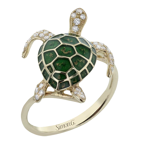 Color Ring in 14k Gold with Diamonds