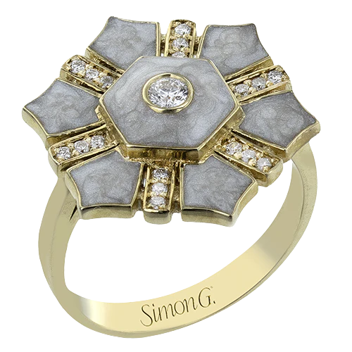 Color Ring in 14k Gold with Diamonds