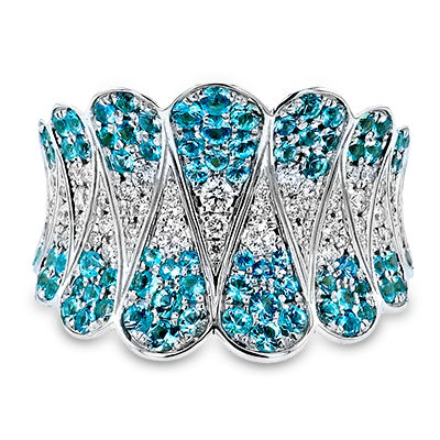 Color Ring in 18k Gold with Diamonds - Image 2