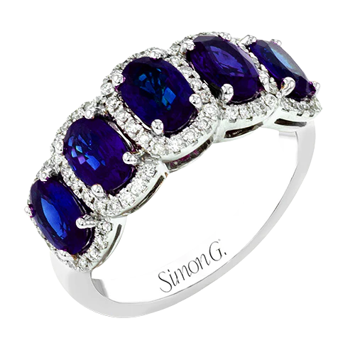 Color Ring in 18k Gold with Diamonds