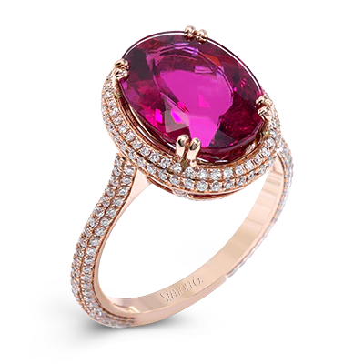 Color Ring in 18k Gold with Diamonds