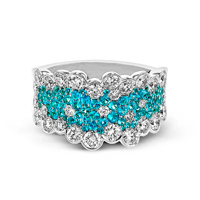 Color Ring in 18k Gold with Diamonds - Image 2